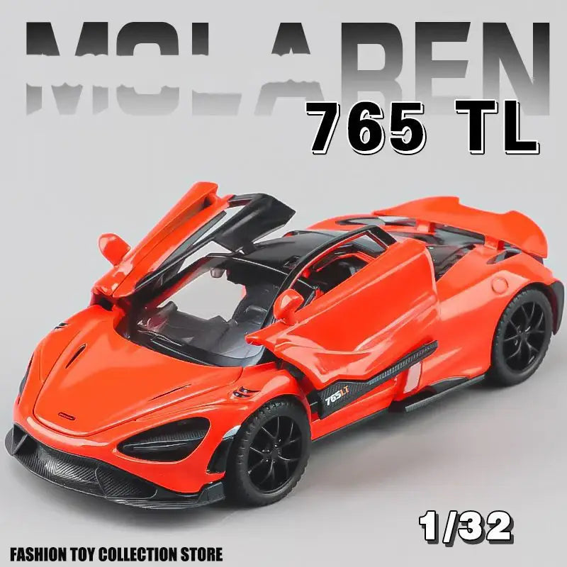 McLaren 765LT 1:32 – Model Samochodu Fast & Furious 7 z Efektami Dźwiękowymi i Świetlnymi - Czarny bez pudełka