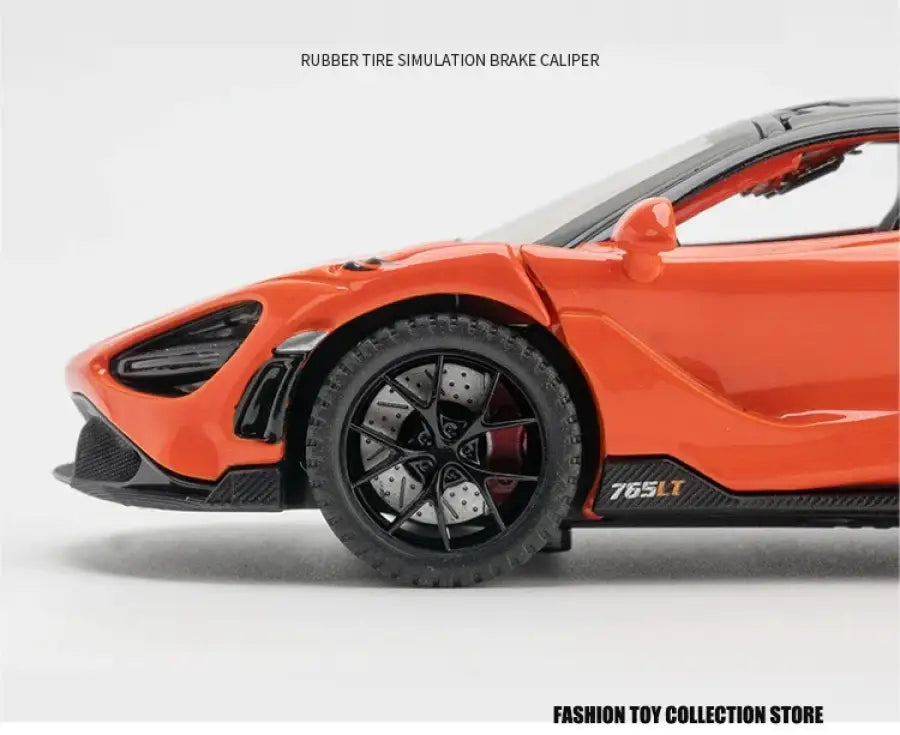 McLaren 765LT 1:32 – Model Samochodu Fast & Furious 7 z Efektami Dźwiękowymi i Świetlnymi - Czarny bez pudełka