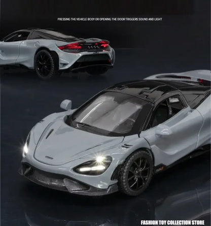 McLaren 765LT 1:32 – Model Samochodu Fast & Furious 7 z Efektami Dźwiękowymi i Świetlnymi - Czarny bez pudełka