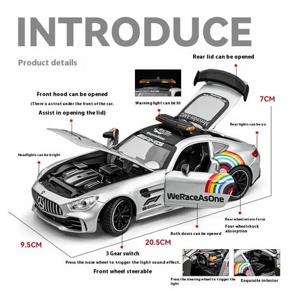 AMG F1 Safety Car 1:24 – Metalowy Model z Oświetleniem