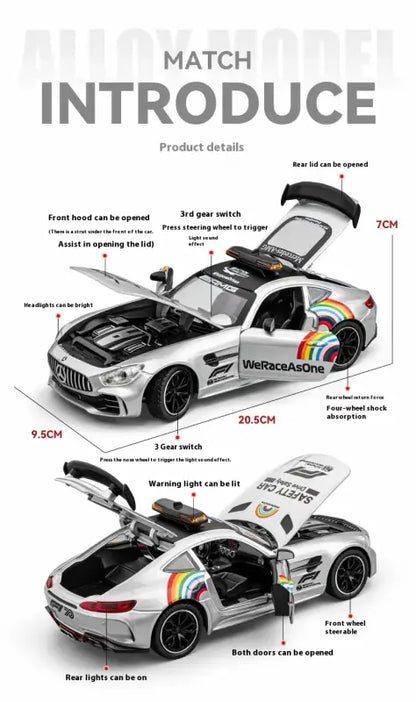AMG F1 Safety Car 1:24 – Metalowy Model z Oświetleniem