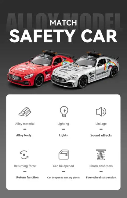 AMG F1 Safety Car 1:24 – Metalowy Model z Oświetleniem