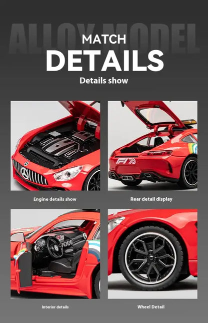 AMG F1 Safety Car 1:24 – Metalowy Model z Oświetleniem