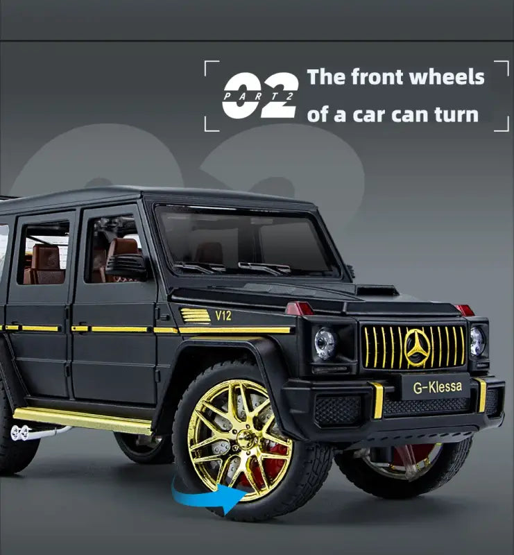 Mercedes AMG G63 1:24 Metalowy Model Samochodu z Efektami Dźwiękowymi i Świetlnymi
