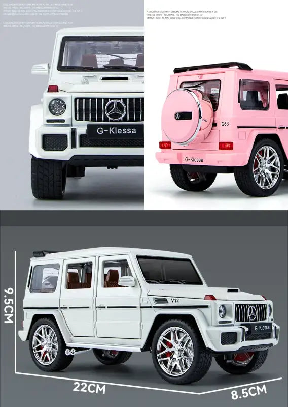 Mercedes AMG G63 1:24 Metalowy Model Samochodu z Efektami Dźwiękowymi i Świetlnymi