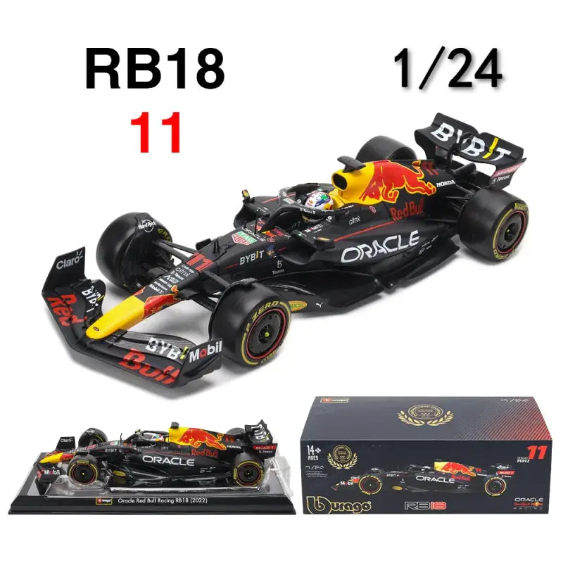 Mercedes-AMG W14 2023 1:24 Metalowy Model Wyścigowy Hamilton Russell - 1-24 2022 RB18-11