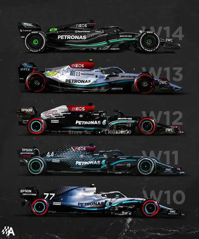 1:43 Mercedes-AMG W14 2023 Metalowy Model F1 Hamilton Russell
