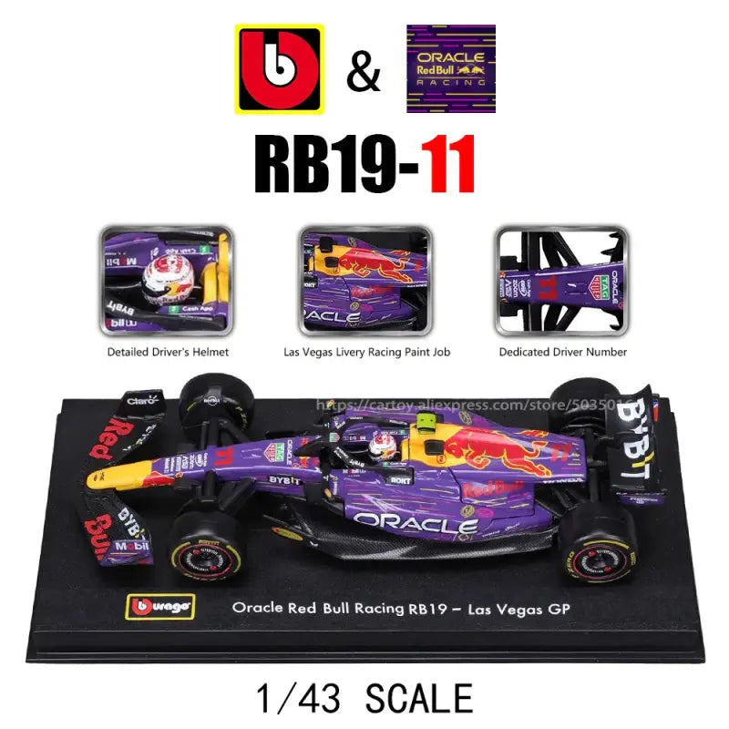 1:43 Mercedes-AMG W14 2023 Metalowy Model F1 Hamilton Russell - 2023 RB19-11 PPS