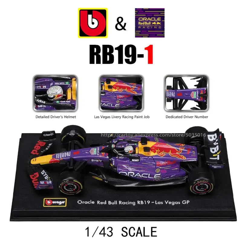 1:43 Mercedes-AMG W14 2023 Metalowy Model F1 Hamilton Russell - 2023 RB19-1 PPS