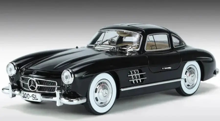 Mercedes-Benz 300SL 1:24 – Klasyczny Model Metalowy do Kolekcji - Czarny bez pudełka