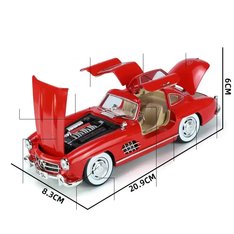 Mercedes-Benz 300SL 1:24 – Klasyczny Model Metalowy do Kolekcji
