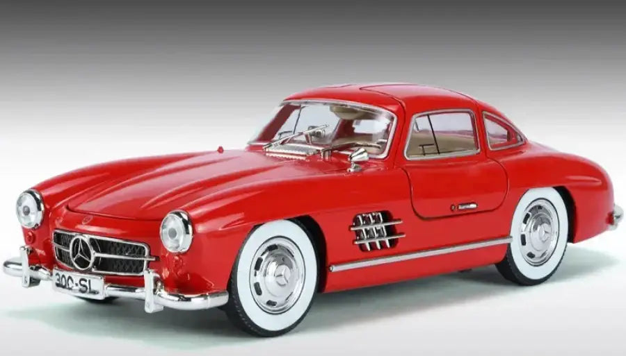 Mercedes-Benz 300SL 1:24 – Klasyczny Model Metalowy do Kolekcji - Czerwony bez pudełka