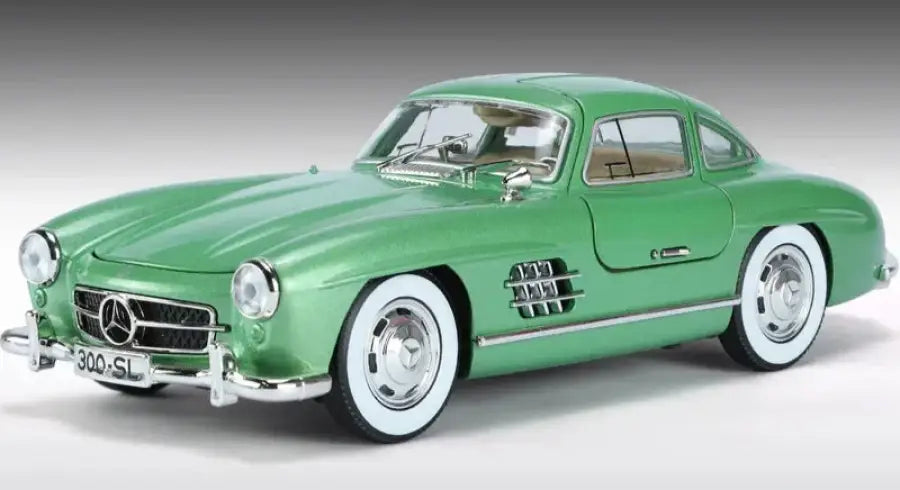 Mercedes-Benz 300SL 1:24 – Klasyczny Model Metalowy do Kolekcji - Zielony bez pudełka