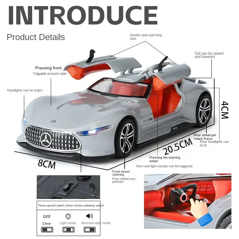 Benz AMG Vision GT 1:24 – Metalowy Model Samochodu Kolekcjonerskiego