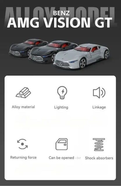 Benz AMG Vision GT 1:24 – Metalowy Model Samochodu Kolekcjonerskiego