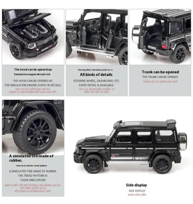 G700 Mercedes 1/32 – Metalowy Model Off-road SUV z Dźwiękiem i Światłem