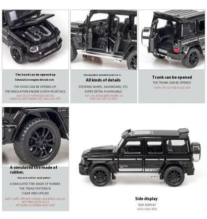 G700 Mercedes 1/32 – Metalowy Model Off-road SUV z Dźwiękiem i Światłem