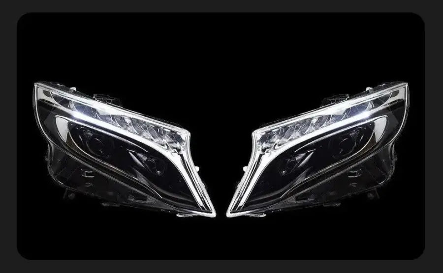 Lampy przednie Mercedes Vito 2013 - 2019 W447 Reflektory LED DRL Projektor Dynamiczne soczewki - Multigenus