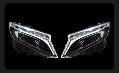 Lampy przednie Mercedes Vito 2013 - 2019 W447 Reflektory LED DRL Projektor Dynamiczne soczewki - Multigenus
