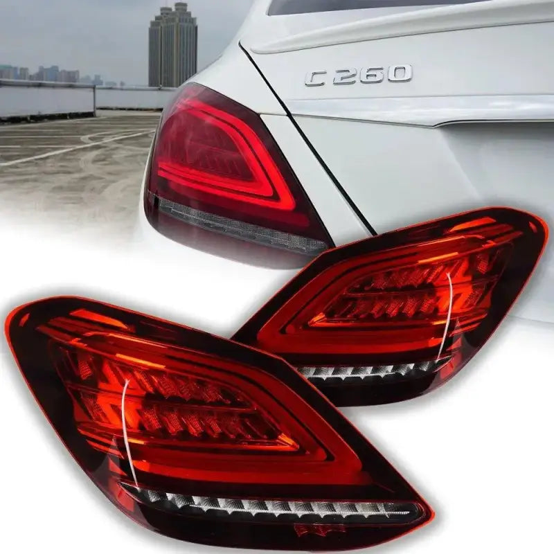 Lampy Tylne do Mercedes Benz W205 LED z DRL i Dynamicznym Sygnałem (2014-2019) C180 C200 C260 C300 - Multigenus