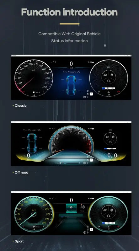 Ekskluzywny 12,3-calowy Cyfrowy Kokpit dla Mercedes-Benz C GLC W205 W253 2015-2018