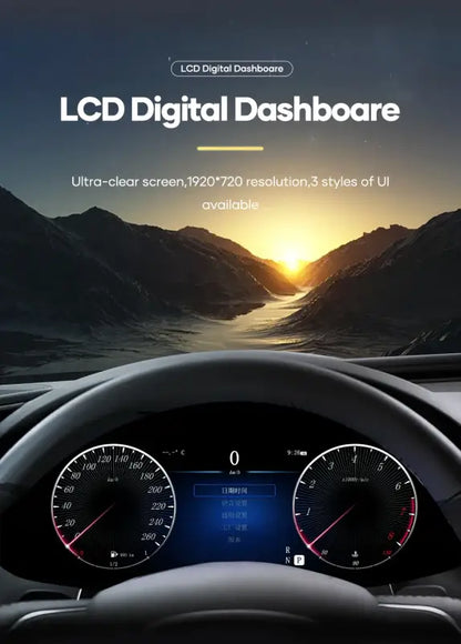 Nowoczesny 12,3-calowy LCD Klaster do Benz dla R Class ML GL G GLE GLS W164 2006-2019 z Wirtualnym Kokpitem