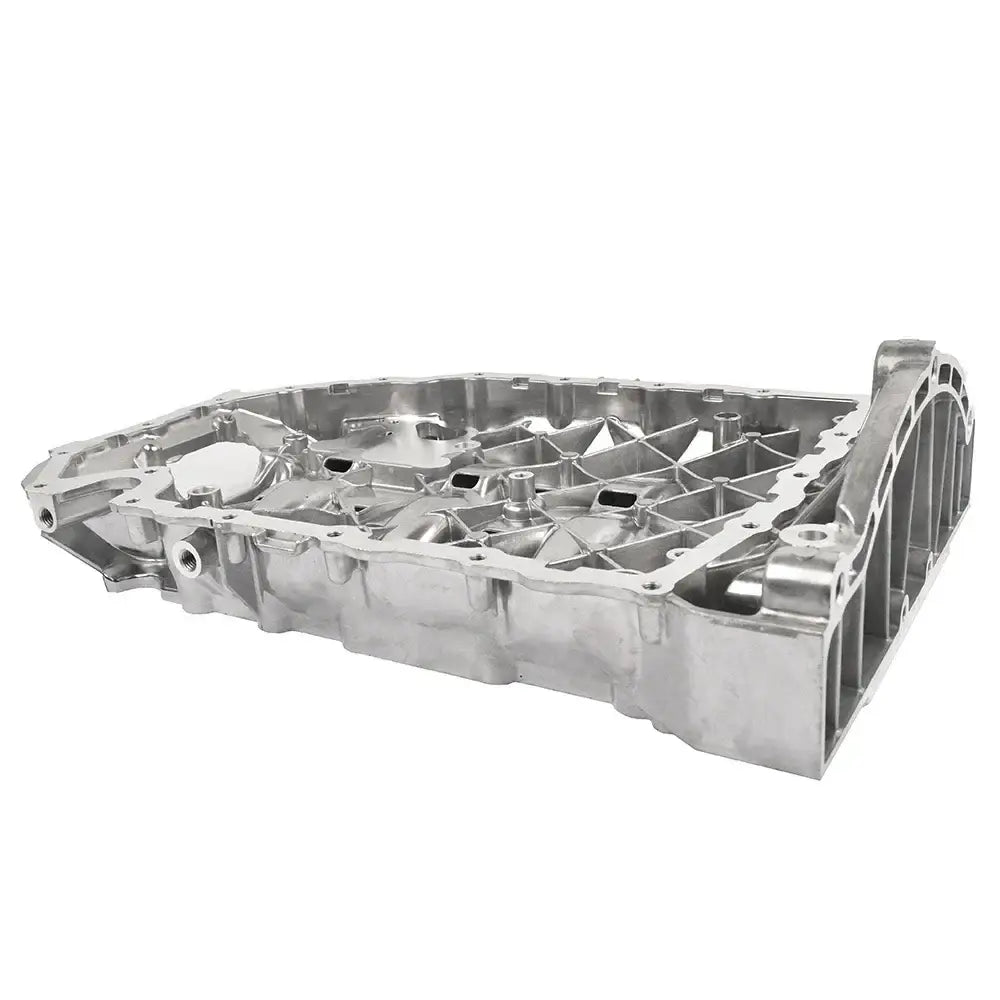 Srebrny metaliczny miska olejowa silnika ap01 z żeberkowaną konstrukcją i otworami montażowymi 06j103603ar 06j103603af tfsi quattro