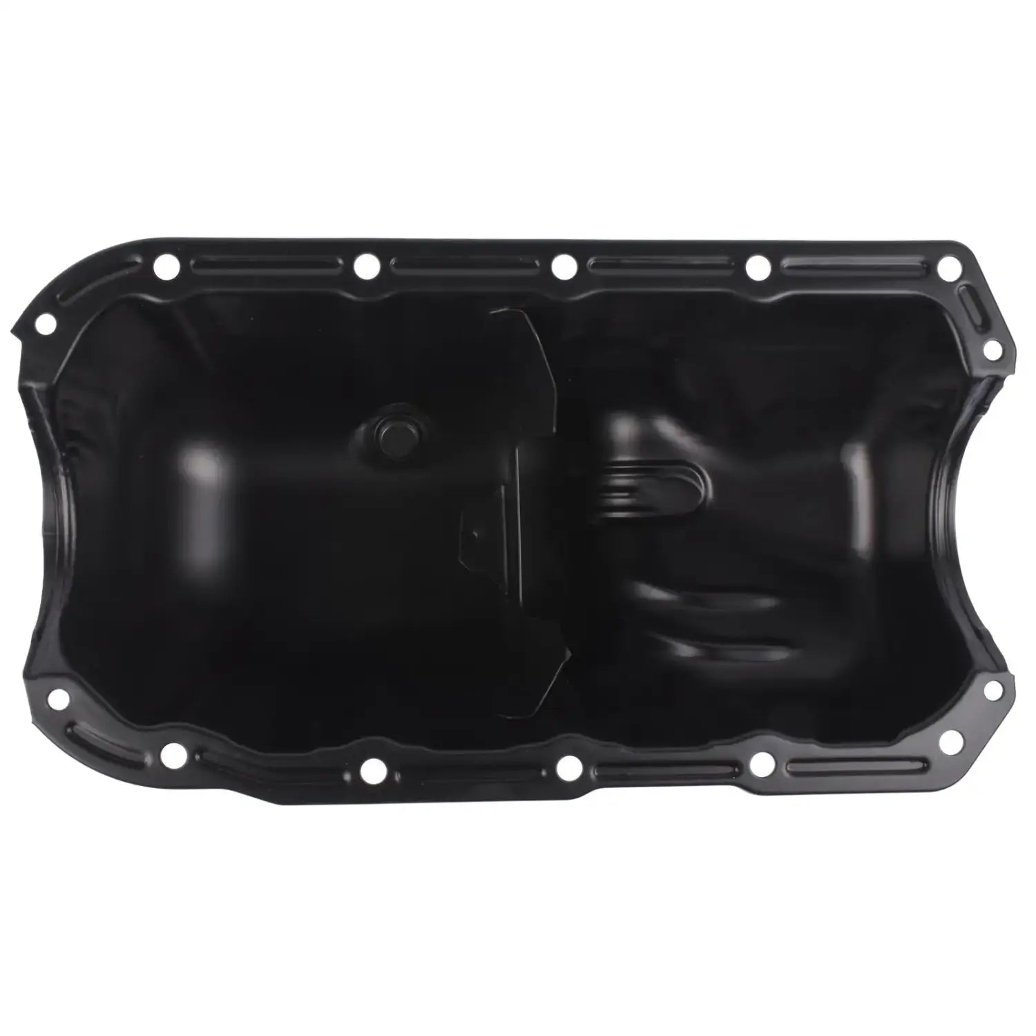 Czarna metalowa miska olejowa silnika ap01 z matowym wykończeniem i wzmocnionymi krawędziami do hatchback fiat