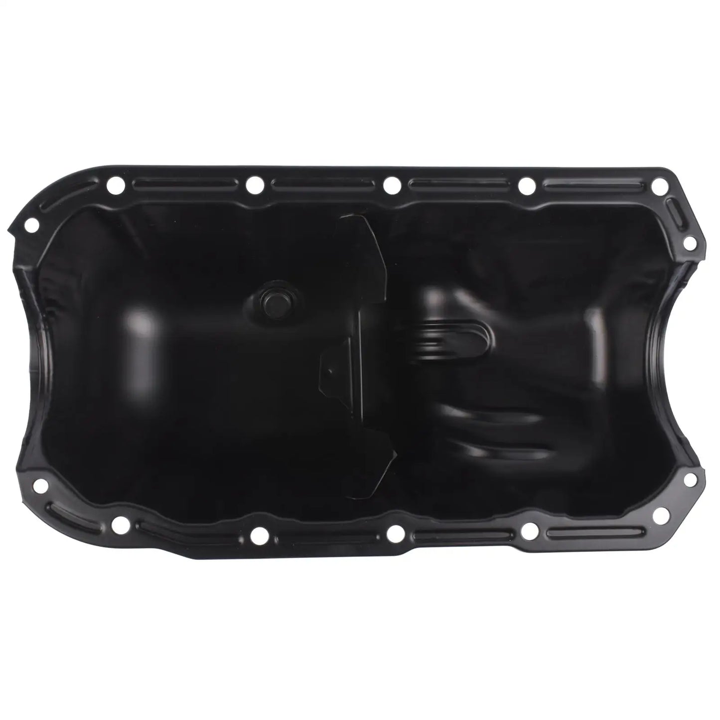 Czarna metalowa miska olejowa silnika ap01 z matowym wykończeniem i wzmocnionymi krawędziami do hatchback fiat