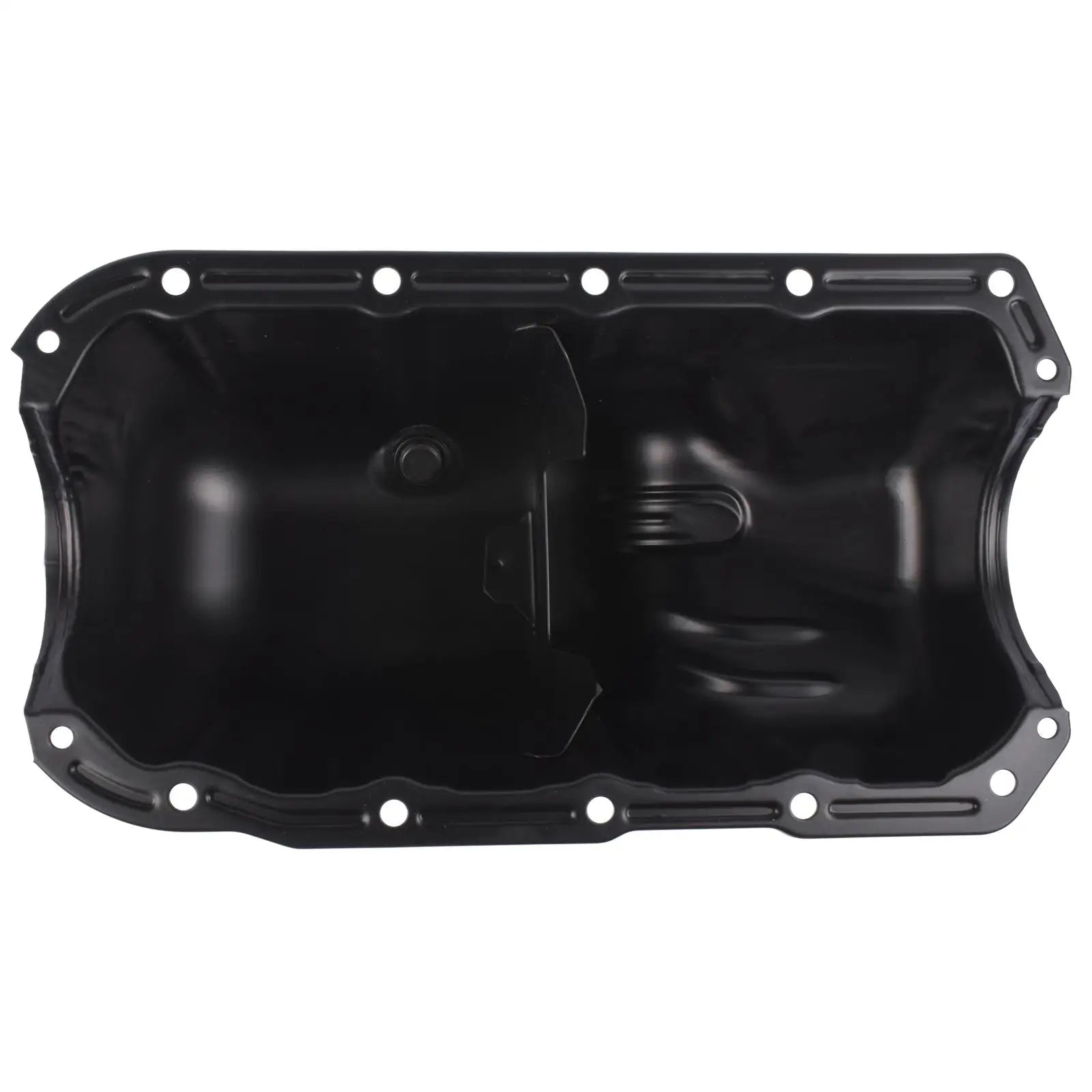 Czarna metalowa miska olejowa silnika ap01 z matowym wykończeniem i wzmocnionymi krawędziami do hatchback fiat