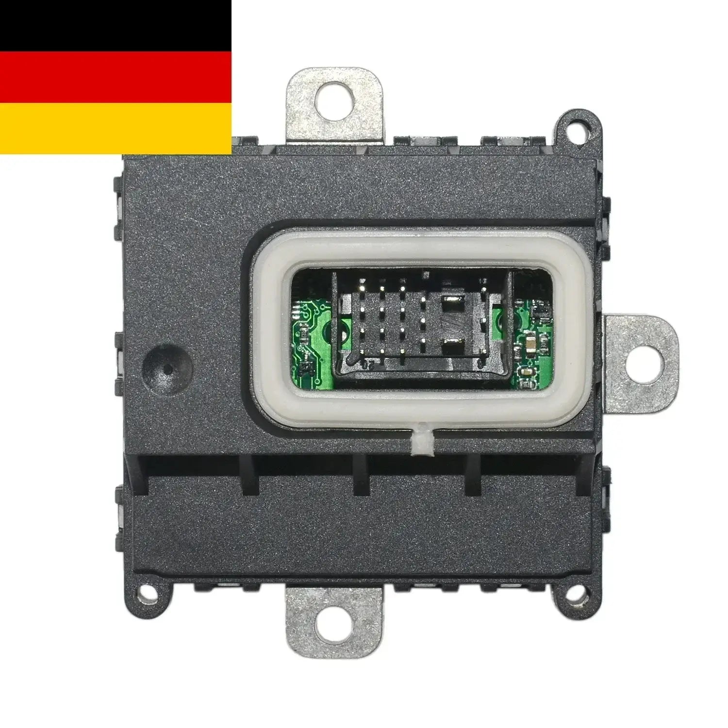 Czarny plastikowy moduł sterowania poziomowaniem światła z białą gumową uszczelką do bmw e46 e90 e91