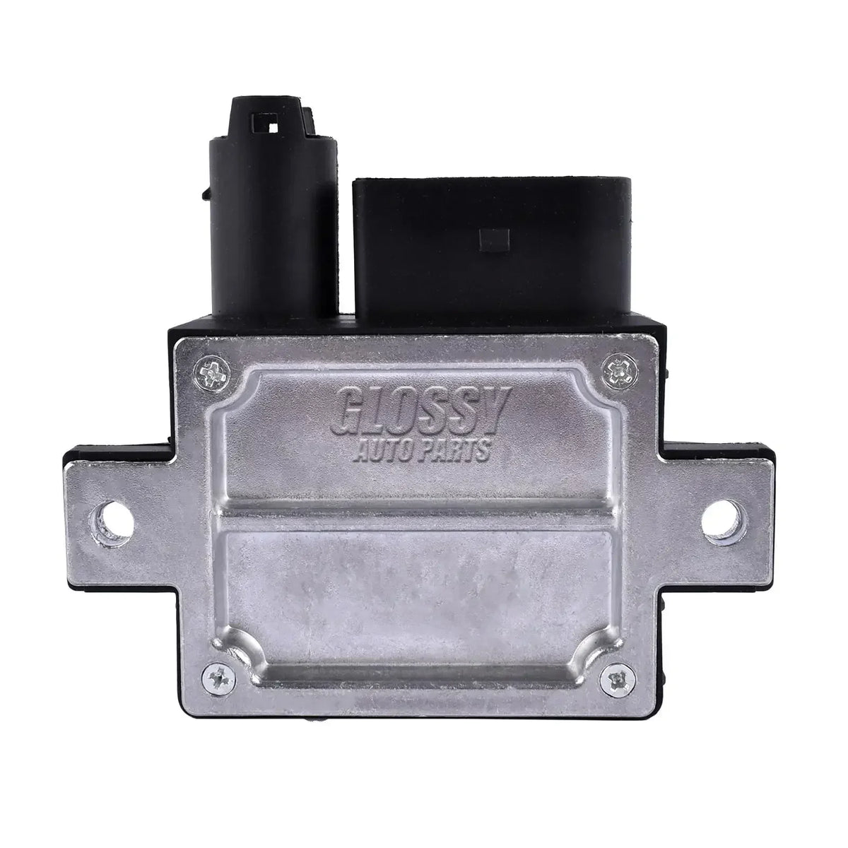 Srebrny metalowy moduł sterowania świecami żarowymi m47 d20 do wybranych bmw z czarnymi złączami glossy auto parts