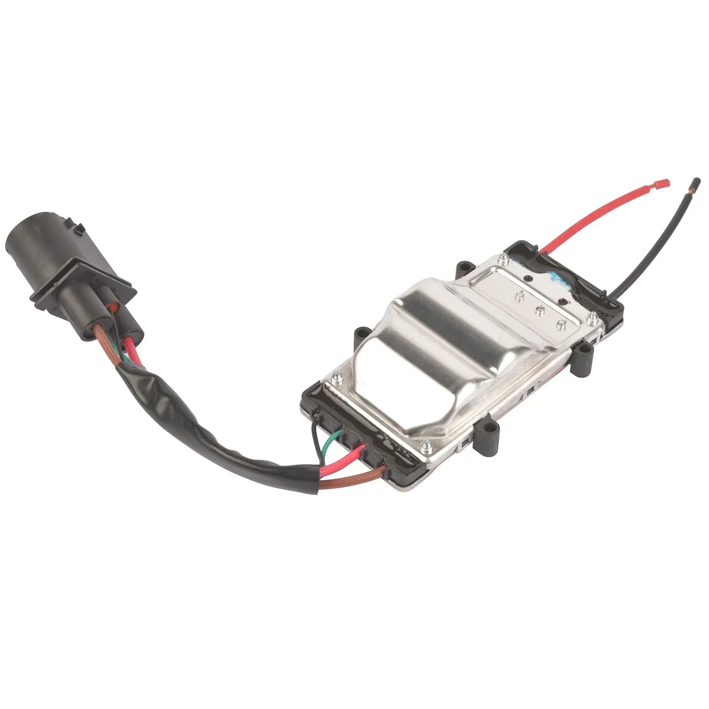 Srebrny metalowy sterownik wentylatora chłodnicy ap01 z czarną obudową do audi a6 c6 allroad 4f0121003f 4f0121003j