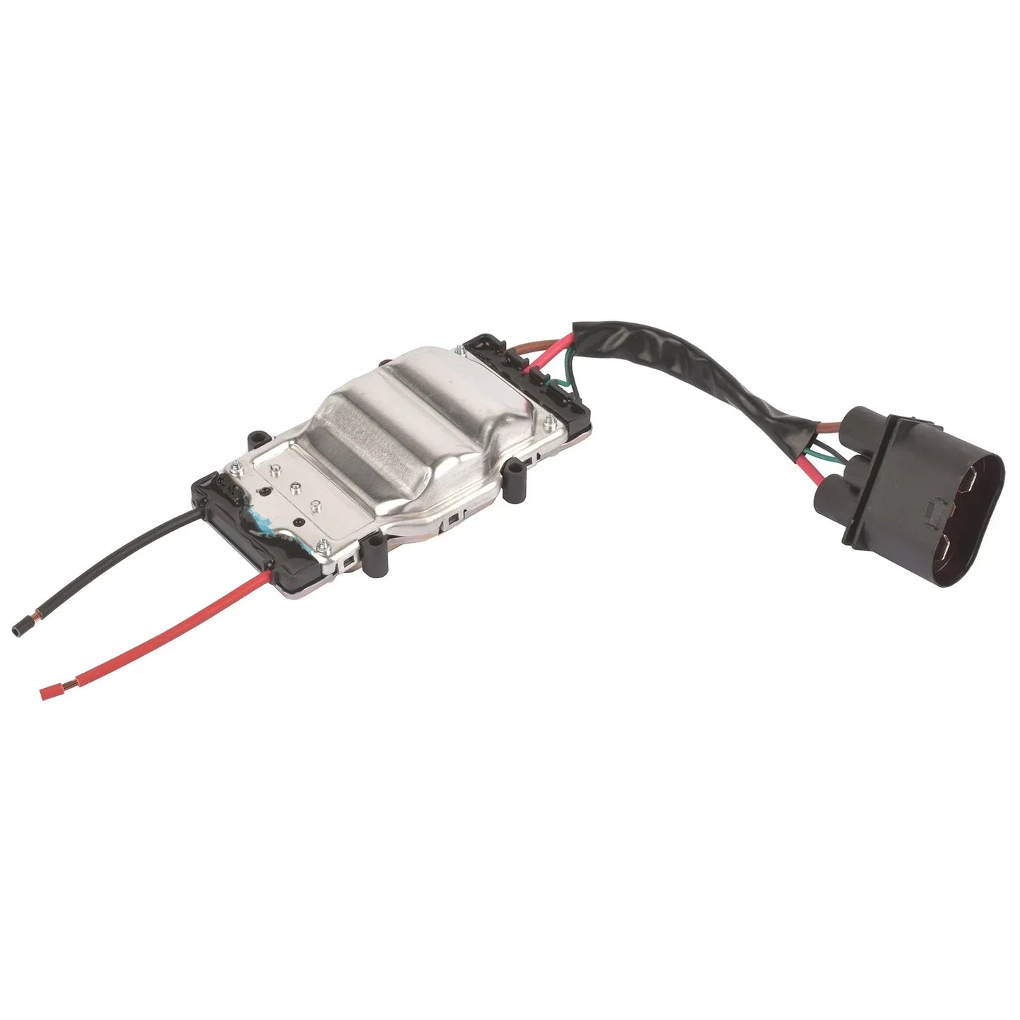 Srebrny moduł sterujący dmuchawą do audi a6 c6 allroad 2004-2010 z czarnymi złączami i kablami part number 4f0121003f 4f0121003j 4f0121003k 4f0121207j