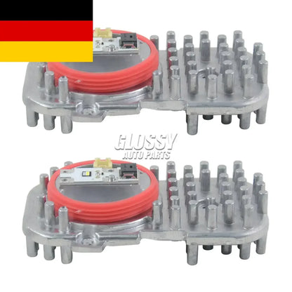 Srebrny aluminiowy moduł led do reflektora bmw f80 f32 f33 f36 z czerwoną gumową uszczelką i soczewką projector