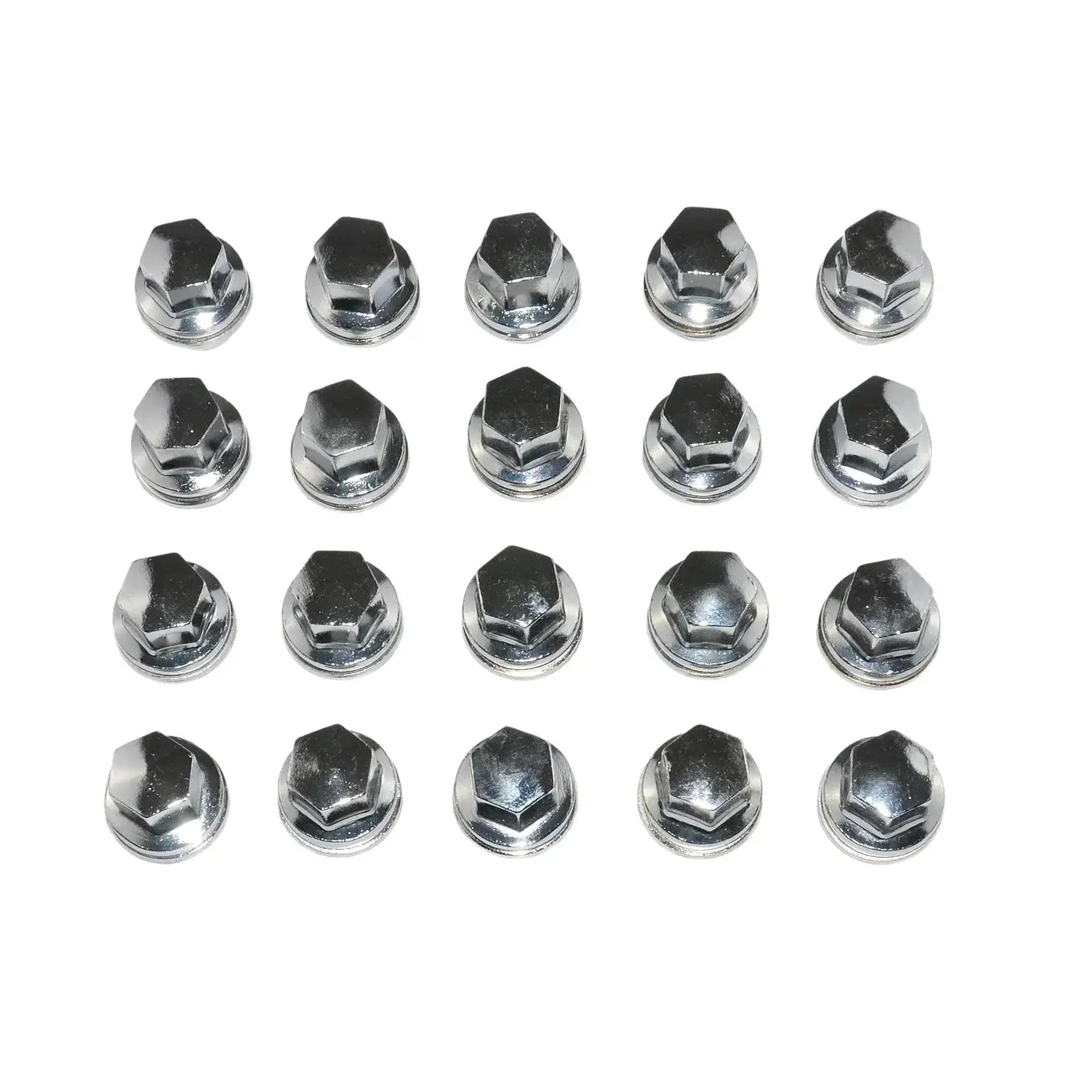 Zestaw chromowanych srebrnych nakrętek do felg aluminiowych range rover discovery 3 4 5 i range rover sport 20 sztuk