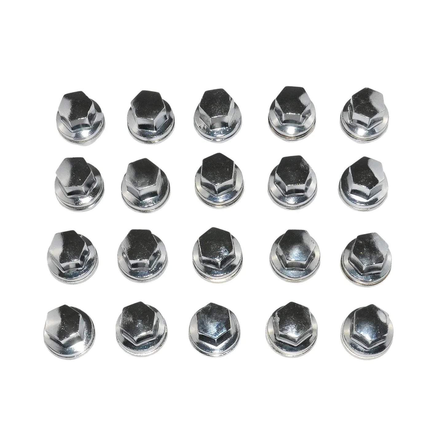 Zestaw chromowanych srebrnych nakrętek do felg aluminiowych range rover discovery 3 4 5 i range rover sport 20 sztuk