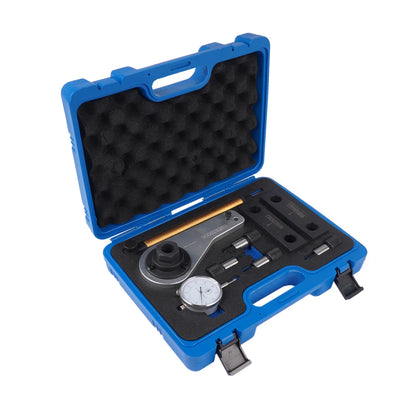 Niebieskie plastikowe etui z zestawem narzędzi do blokady wału korbowego maserati ghibli m156b m156c