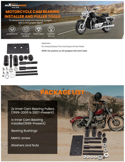 Инструмент за издърпване на инсталатора Twin Cam outil blocking за Harley-Davidson 1999-2006