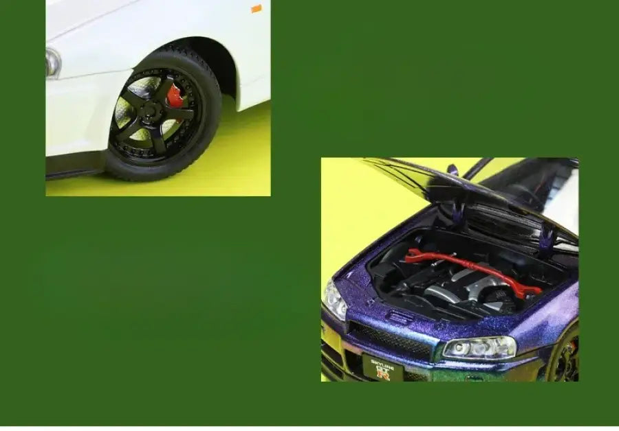 Nissan GTR R34 JDM 1:24 – Metalowy Model Sportowy z Dźwiękiem i Światłem