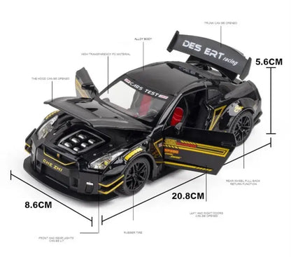 Nissan GTR R34/R35 Skyline Ares 1:24 – Metalowy Model Z Dźwiękiem i Światłem