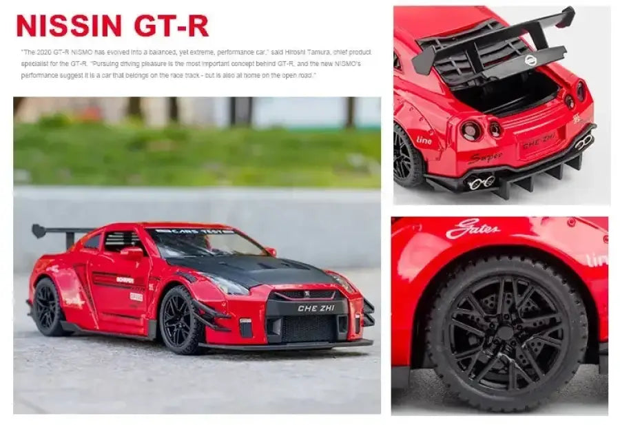 Nissan GTR R34/R35 Skyline Ares 1:24 – Metalowy Model Z Dźwiękiem i Światłem