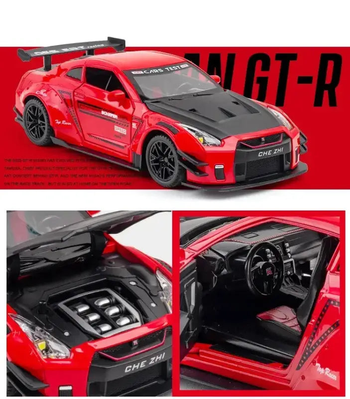 Nissan GTR R34/R35 Skyline Ares 1:24 – Metalowy Model Z Dźwiękiem i Światłem