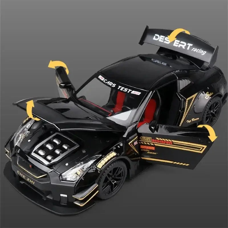 Nissan GTR R34/R35 Skyline Ares 1:24 – Metalowy Model Z Dźwiękiem i Światłem