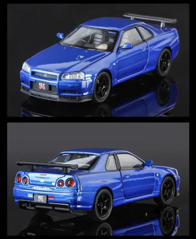 Nissan GTR R34 Skyline 1:32 Metalowy Model Supercar Z Efektami Dźwiękowymi I Świetlnymi