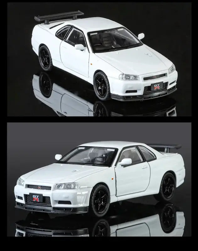 Nissan GTR R34 Skyline 1:32 Metalowy Model Supercar Z Efektami Dźwiękowymi I Świetlnymi