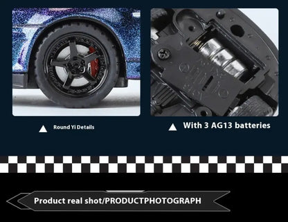 Nissan GTR R34 Skyline 1:32 Metalowy Model Supercar Z Efektami Dźwiękowymi I Świetlnymi
