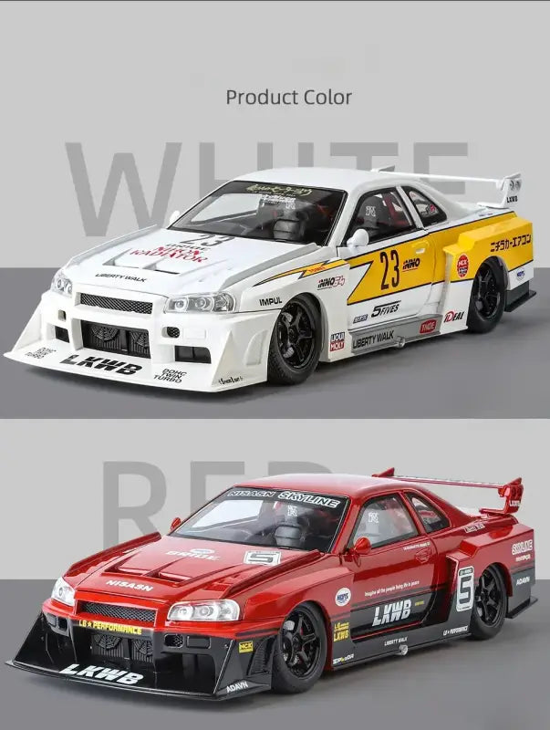 Nissan Skyline GTR-R34 S15 1:24 – Metalowy Model z Dźwiękiem i Światłem