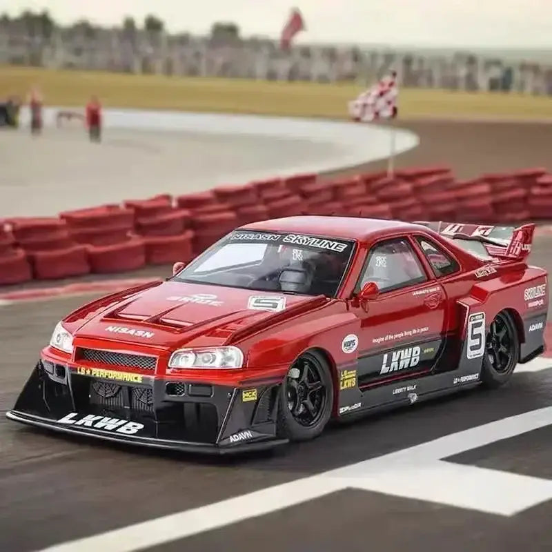 Nissan Skyline GTR-R34 S15 1:24 – Metalowy Model z Dźwiękiem i Światłem