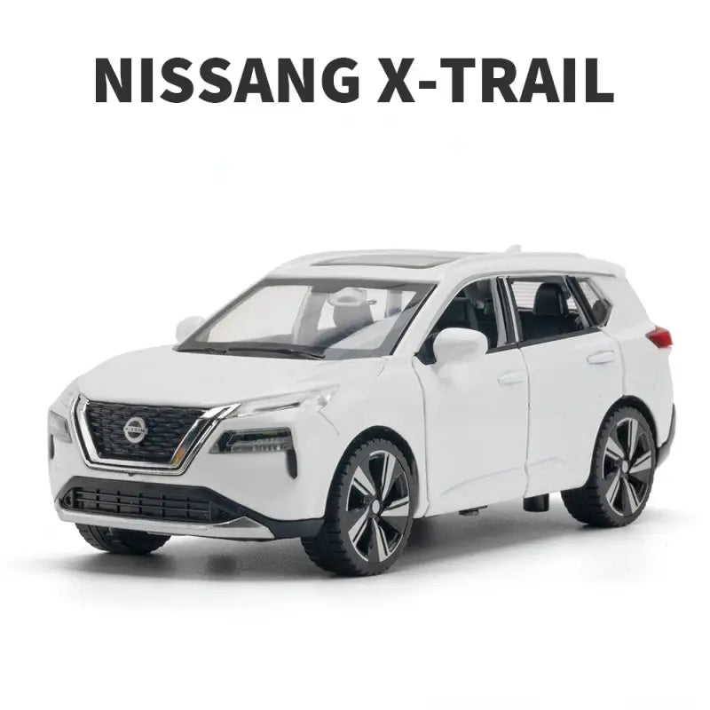 Nissan X-Trail 1:32 – Metalowy Model Samochodu z Dźwiękiem i Światłem - Biały